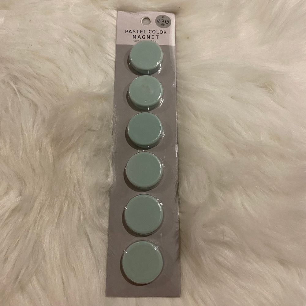 Min Pastel Color Magnet. Mint Green. 6pcs